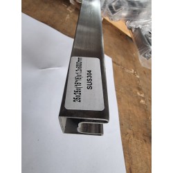 Slotted square pipe 25x25x(15x15)x1.2x6000mm