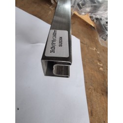 Slotted square pipe 25x25x(15x15)x1.2x6000mm